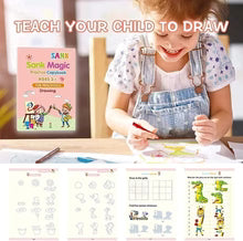 Load image into Gallery viewer, ✍️ Sank Magic Practice Book (4 BOOKS 📚, 1 PEN 🖊️, 1 GRIP , 10 REFILLS )🎁 FREE Magic Coloring Book