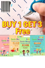 Load image into Gallery viewer, ✍️ Sank Magic Practice Book (4 BOOKS 📚, 1 PEN 🖊️, 1 GRIP , 10 REFILLS )🎁 FREE Magic Coloring Book
