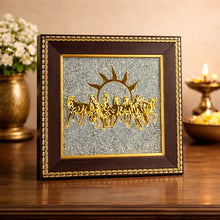 Load image into Gallery viewer, 🐎 7 Horses on Raw Pyrite Frame - Symbol of Speed, Success &amp; Prosperity
